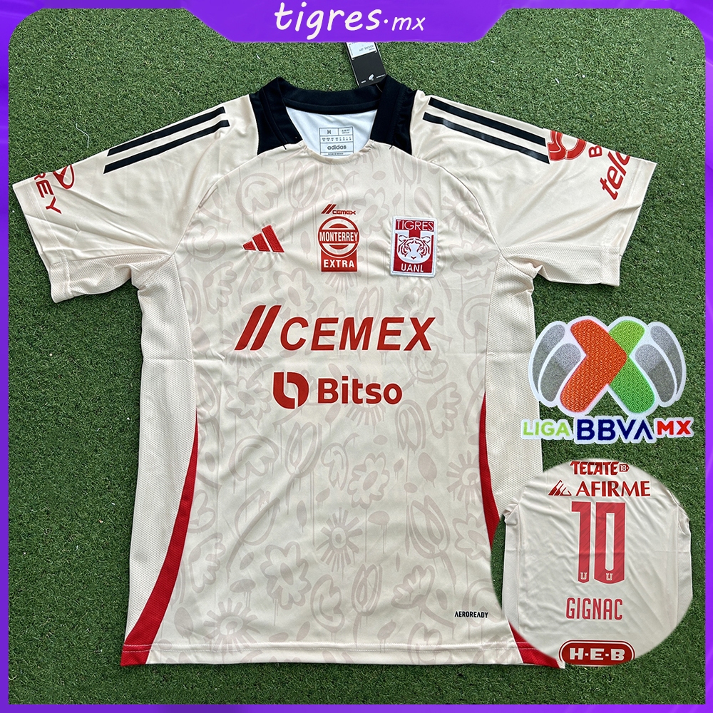Nuevo! Jersey Tigres UANL Nuevo Leon 2024 Edicion Especial Dia de la Tierra Cafe Talla L.