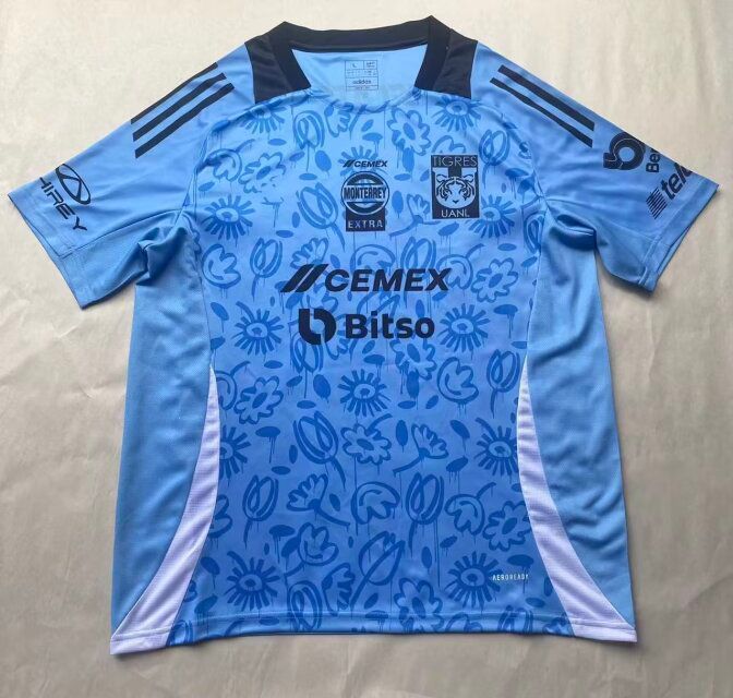 Nuevo! Jersey Tigres UANL Nuevo Leon 2024 Edicion Especial Dia de la Tierra Azul Talla M.