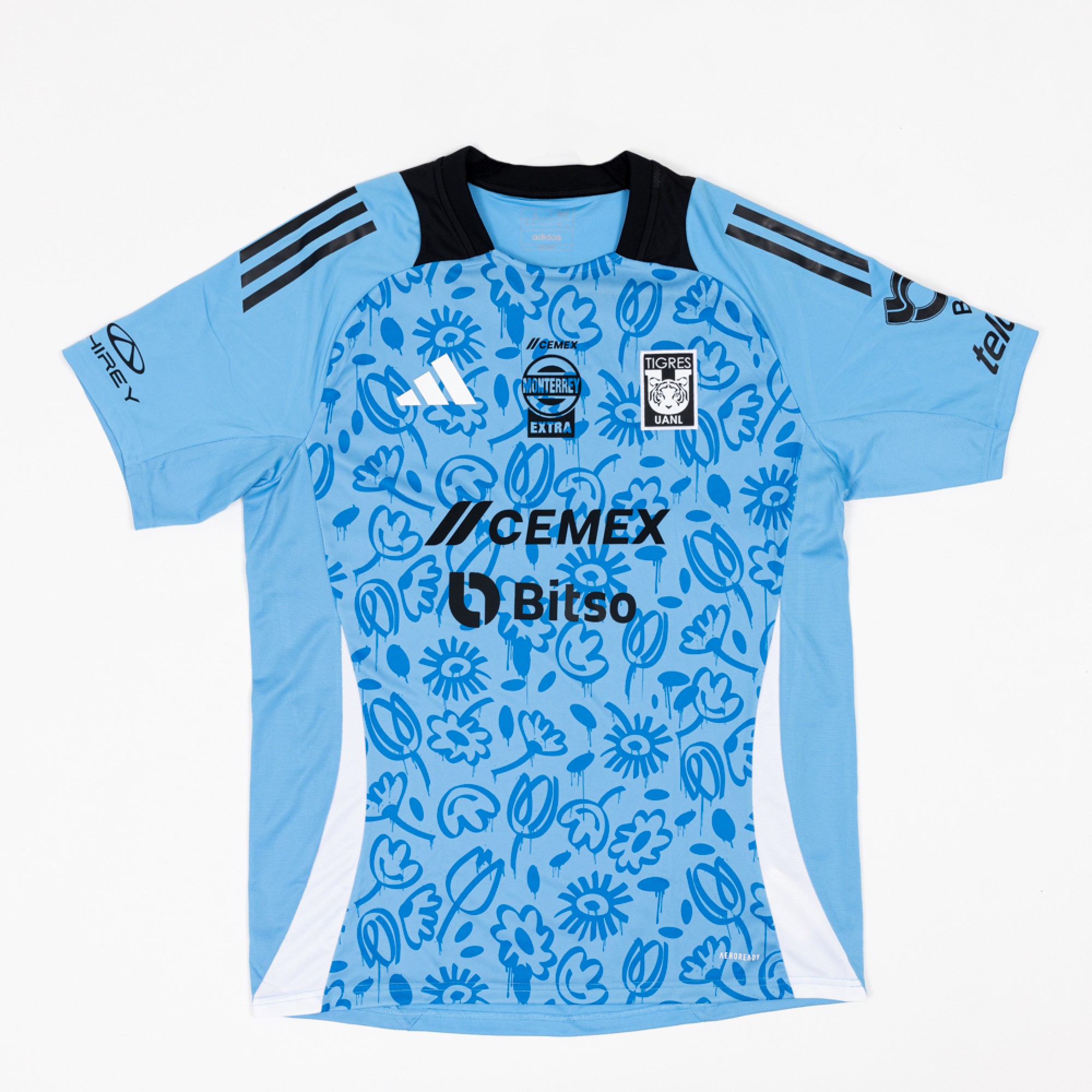 Nuevo! Jersey Tigres UANL Nuevo Leon 2024 Edicion Especial Dia de la Tierra Azul Talla M.