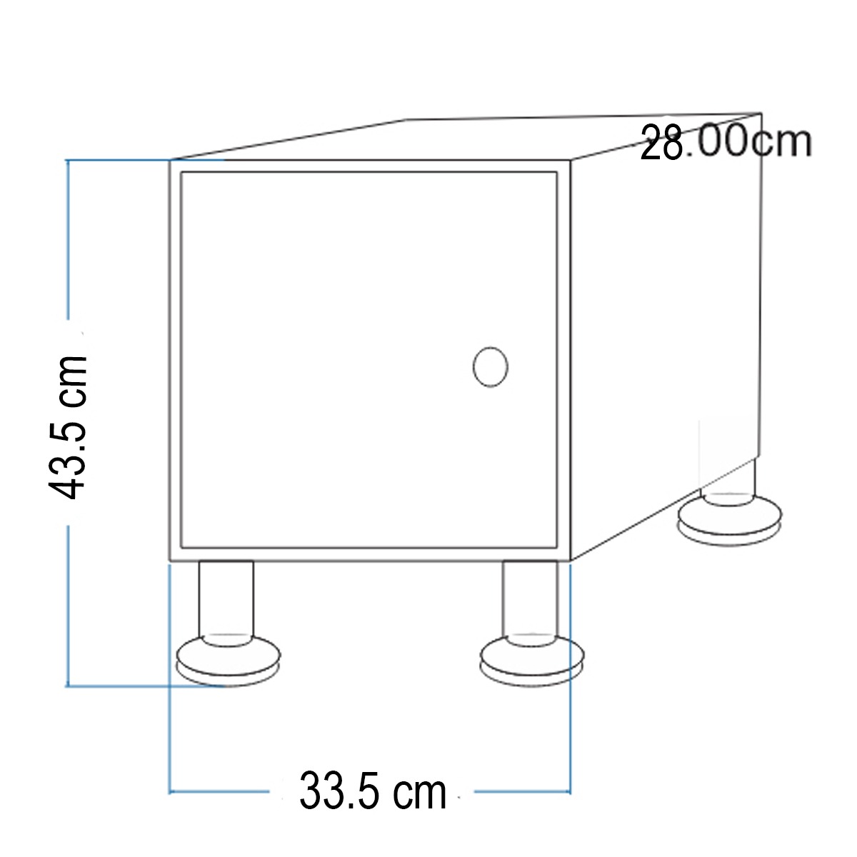 Buro Recamara Mueble Luz Led Ensamblado Negro Minimalista.