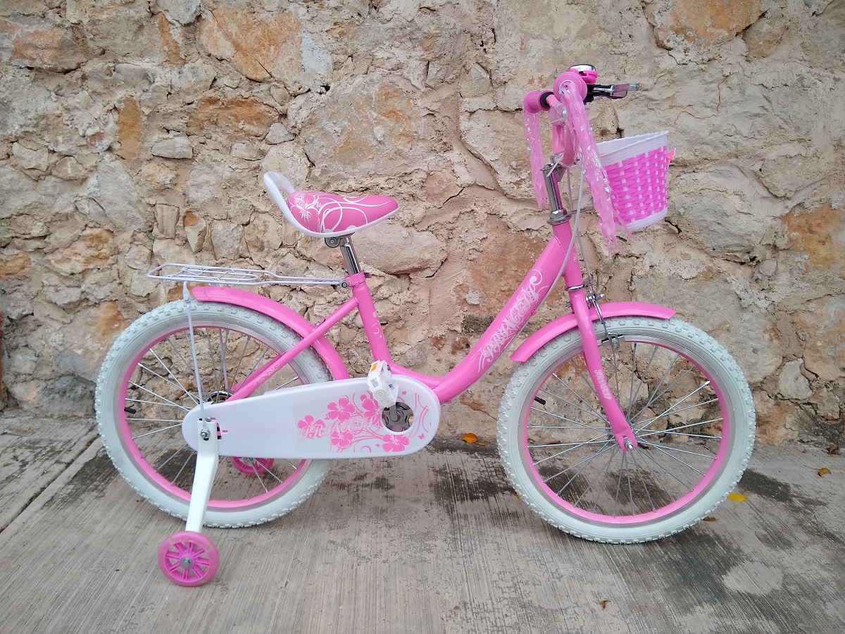 bicicleta para niña rodada 20" con canasta,salpicaderas,parrilla..