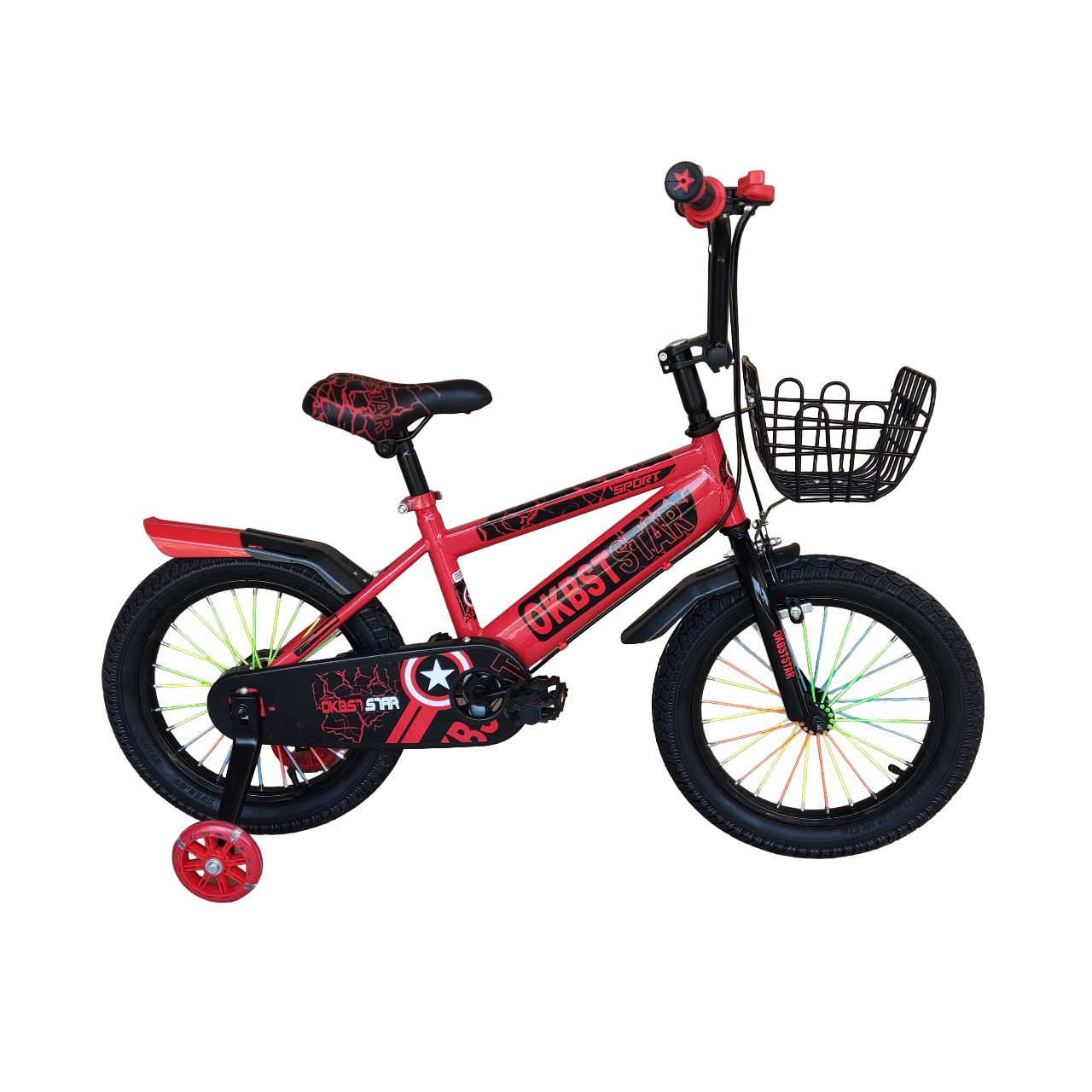 bicicleta tipo bmx para niños rodada 16 con rueditas de apoyo.