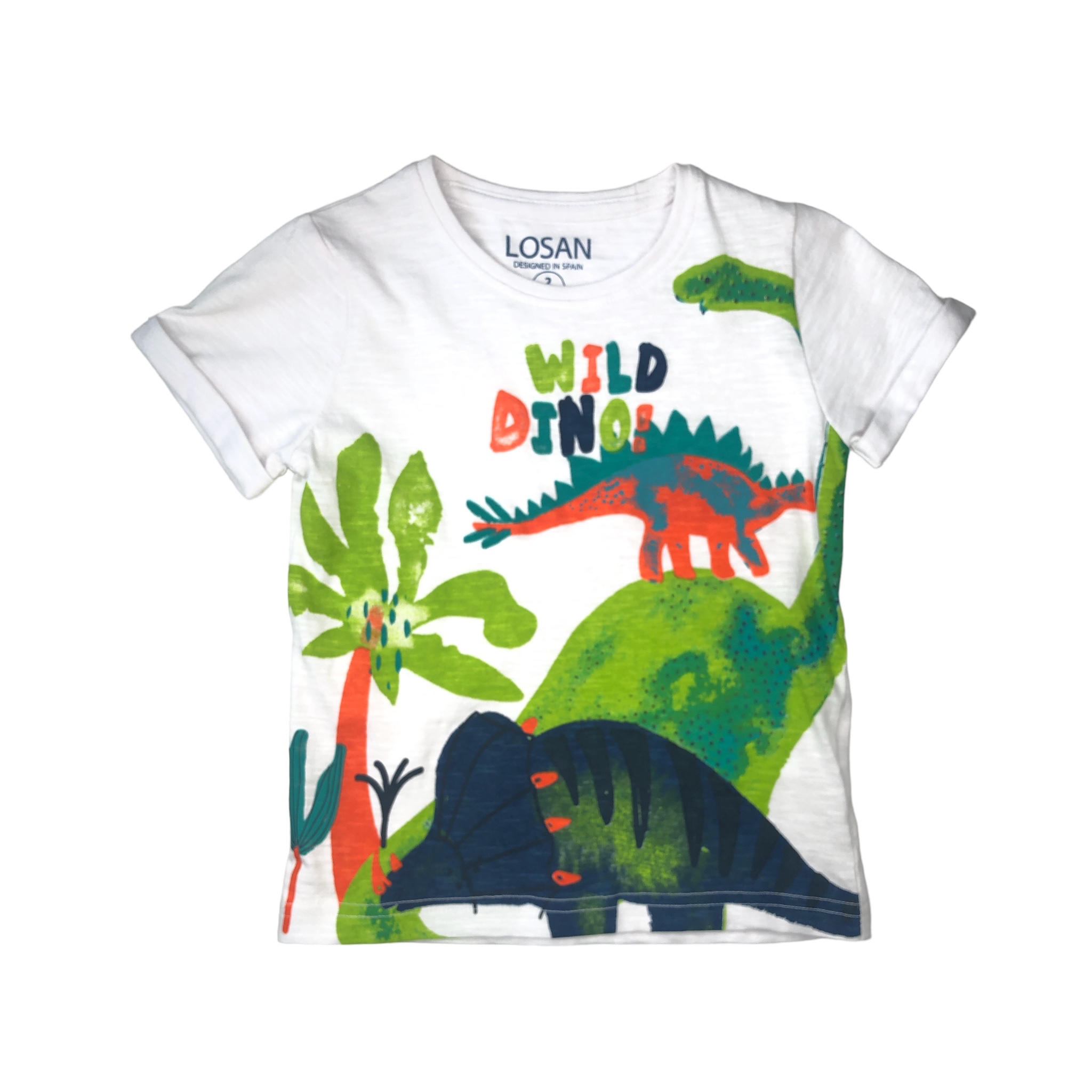 Playera Dinos manga corta WILD DINO! niño Losan.