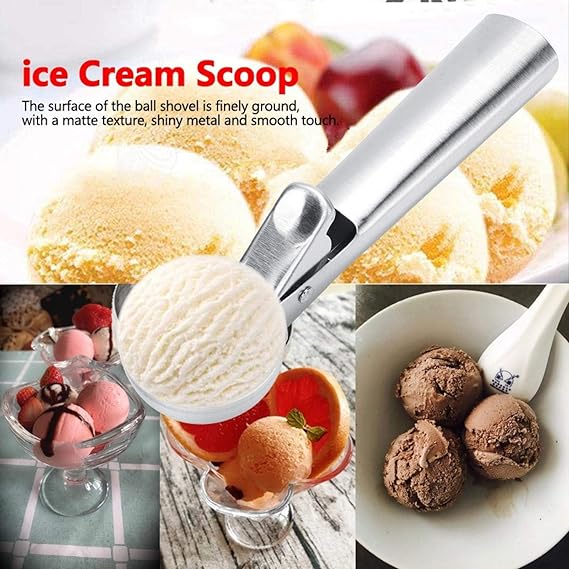 A Cuchara de helado de frutas práctica multifunción de 7 pulgadas, cuchara con mango antideslizante, herramienta de cocina.