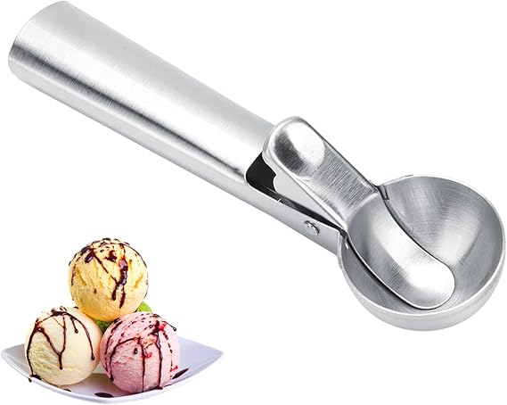 A Cuchara de helado de frutas práctica multifunción de 7 pulgadas, cuchara con mango antideslizante, herramienta de cocina.