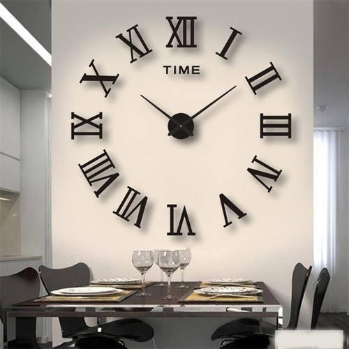 Reloj De Pared 3d Moderno Grande De Cuarzo Y Acrílico Nuevo.