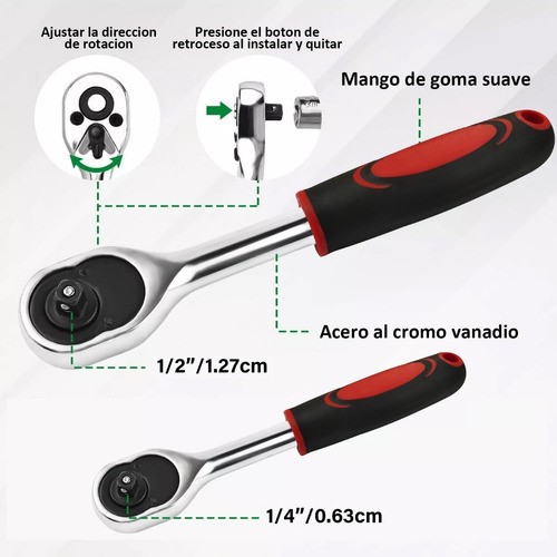 Juego De Herramientas Para Reparación De Auto Y Moto 82 Pzs.