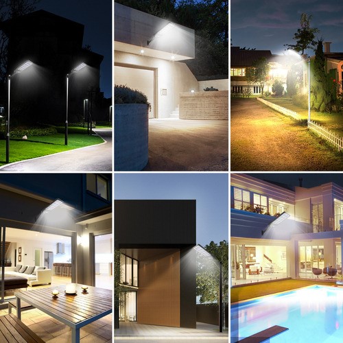 Vedd® Lámpara Led Solar Exterior Luminaria Suburbana 400w negra.