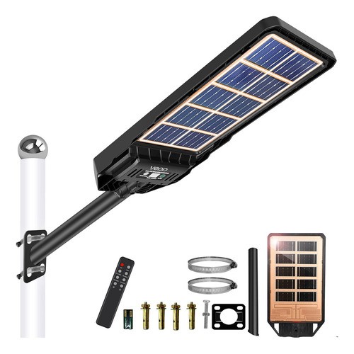 Vedd® Lámpara Led Solar Exterior Luminaria Suburbana 400w negra.