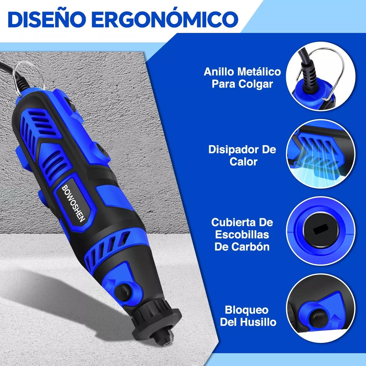 Mini Taladro Para Cortar Lijar Pulir Eléctrica Mototool .