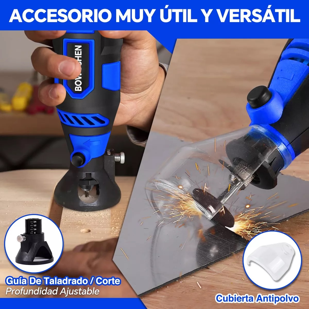 Mini Taladro Para Cortar Lijar Pulir Eléctrica Mototool .
