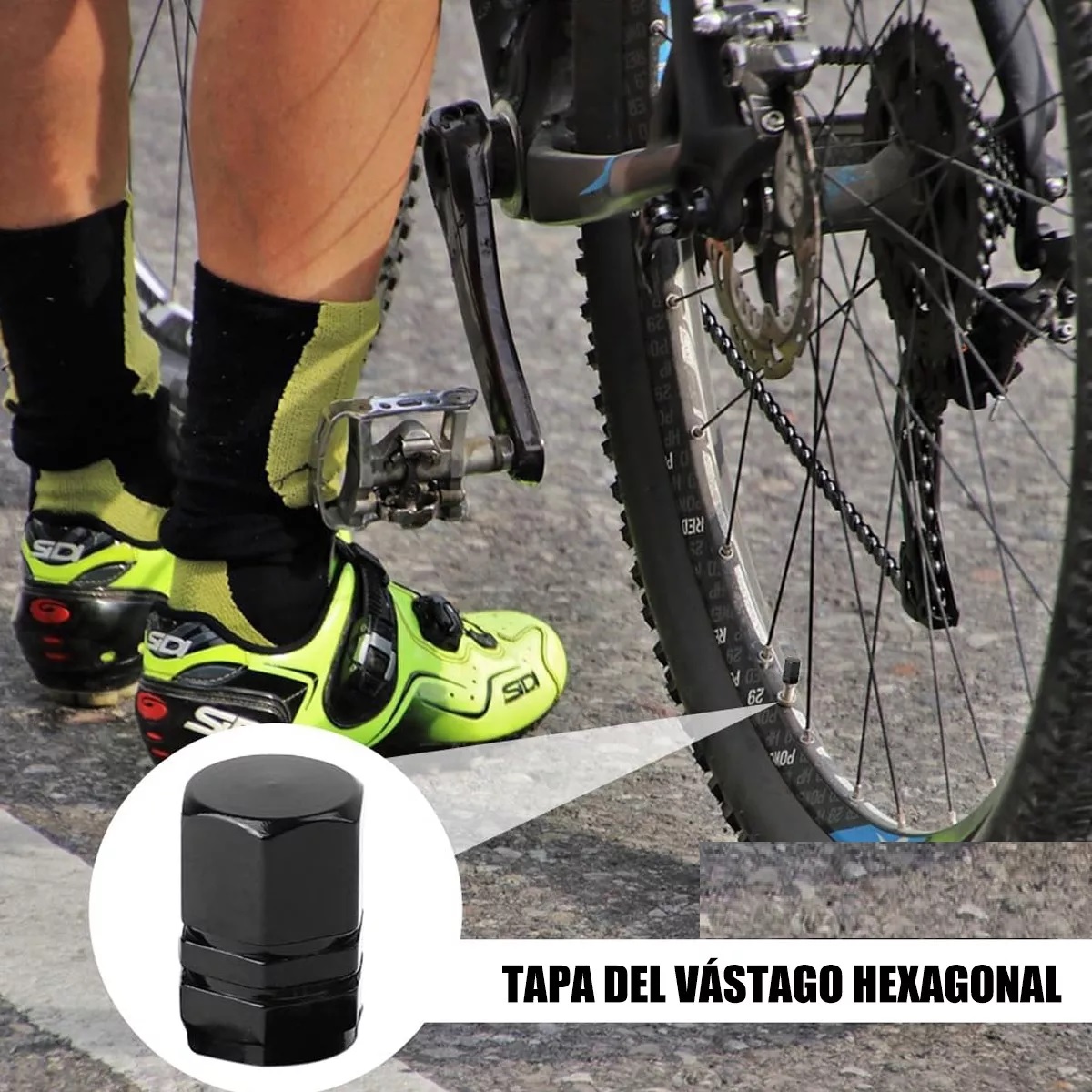 Kit 16pzs Tapones Para Llantas Aluminio Valvula Cubre Auto Moto Negro.