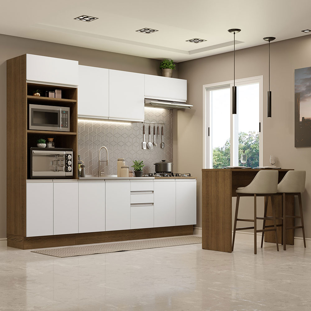 Cocina Integral Completa Modular Madesa Glamy 315cm MB 02.