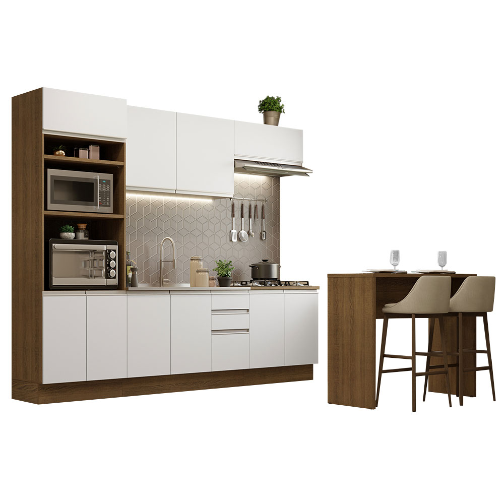 Cocina Integral Completa Modular Madesa Glamy 315cm MB 02.