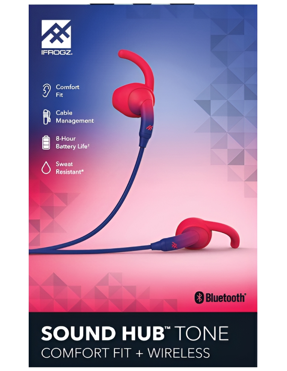 Auriculares iFrogz Sound Hub Tone - Azul/Rojo.