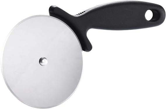 A Mountain Grillers Rueda Cortadora de Pizza - Cuchillo Rodillo para Pizza de Acero Inoxidable - Hoja de Acero Afilada - Resistente al Óxido, Mango Cómodo y Apto para Lavavajillas.