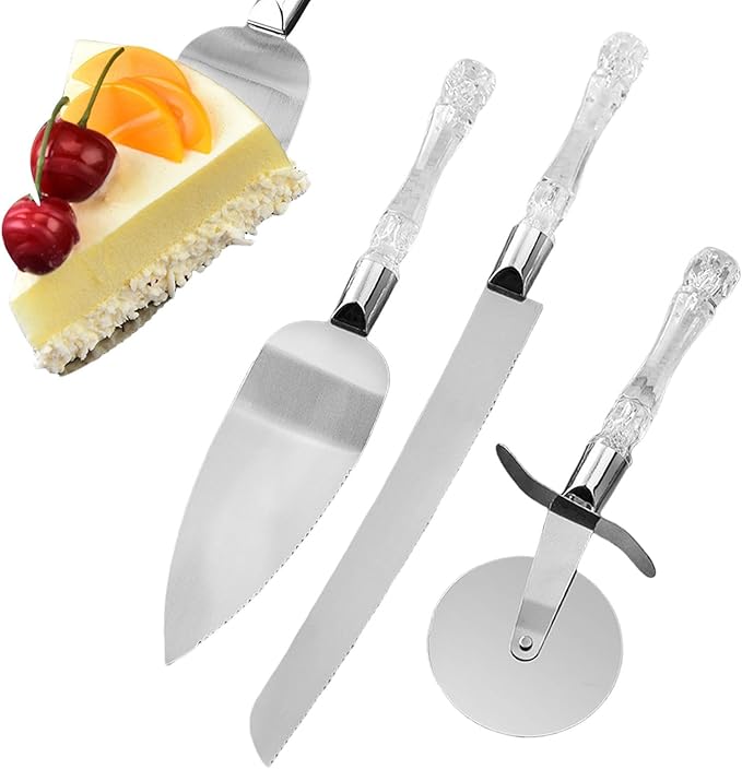 A Cortador de pizza, juego de corte de pasteles para bodas - Juego de cortadores de pasteles Rueda cortadora de pasta con mango de - Cortadora de pizza versátil, utensilios de cocina de acero inoxidable.
