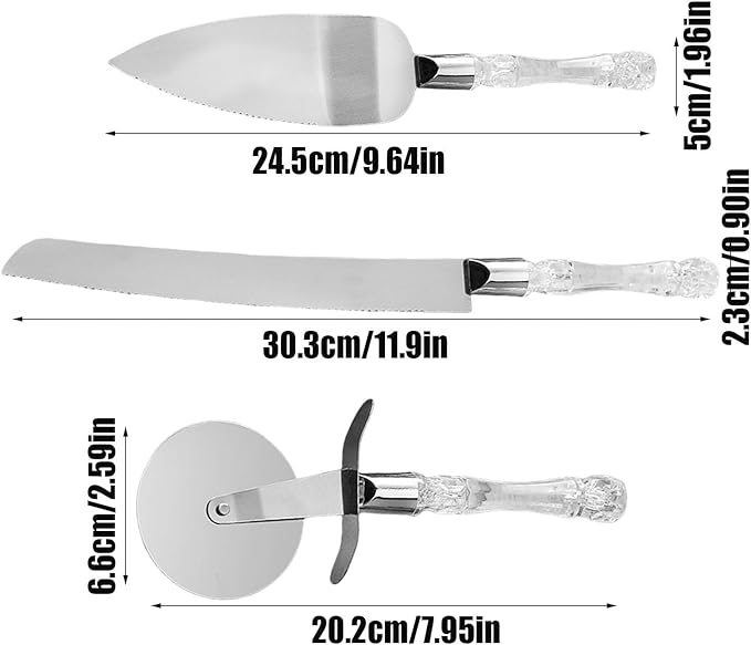A Cortador de pizza, juego de corte de pasteles para bodas - Juego de cortadores de pasteles Rueda cortadora de pasta con mango de - Cortadora de pizza versátil, utensilios de cocina de acero inoxidable.