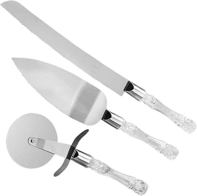 A Cortador de pizza, juego de corte de pasteles para bodas - Juego de cortadores de pasteles Rueda cortadora de pasta con mango de - Cortadora de pizza versátil, utensilios de cocina de acero inoxidable.
