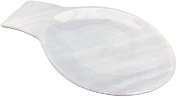 A Airam Home Posacucharas, Soporte para cucharas de cocina de Mármol natural, Blanco Bego..