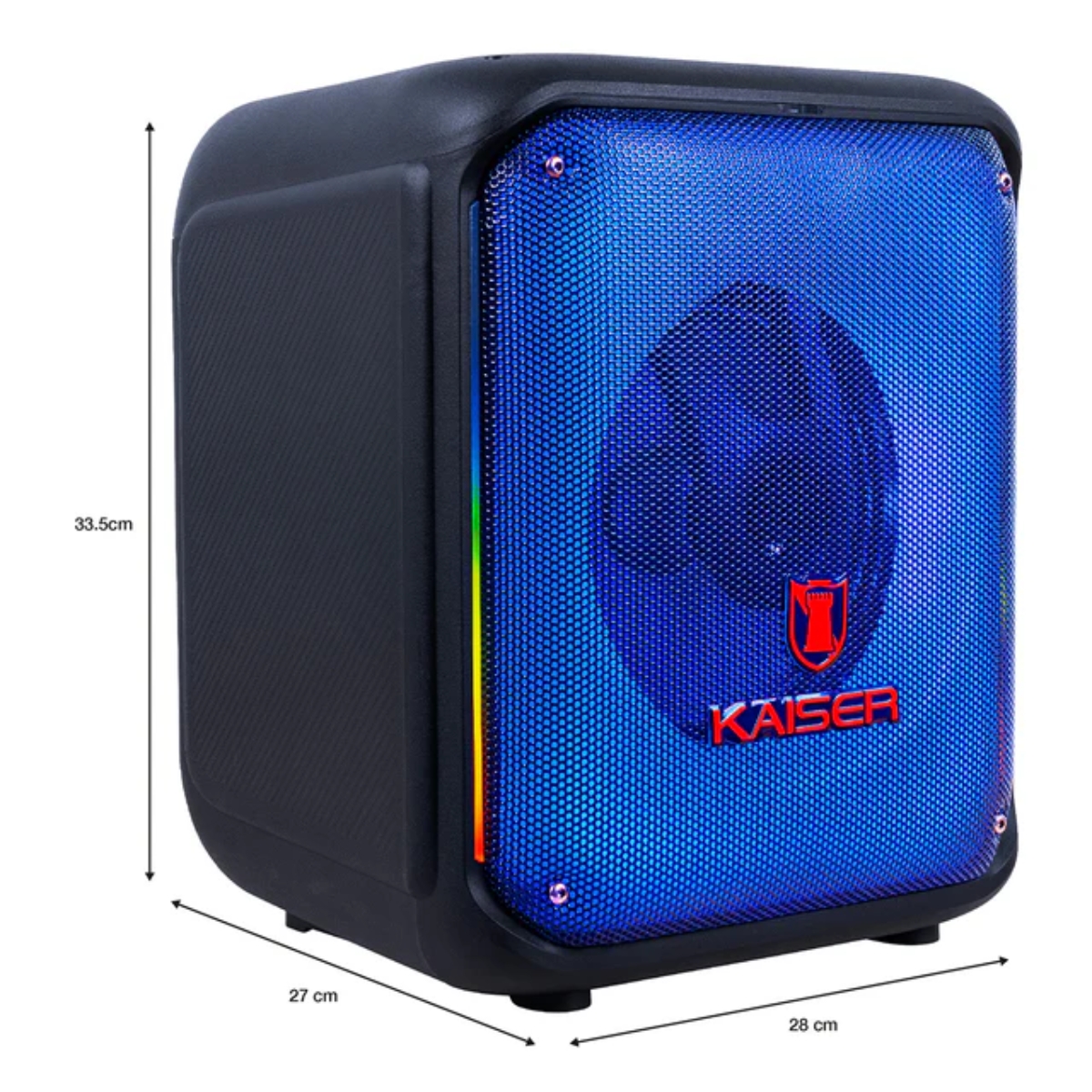 Bafle de Piso Kaiser KSW-3008 Flame 8" 1200W Recargable Luz Led Bluetooth.