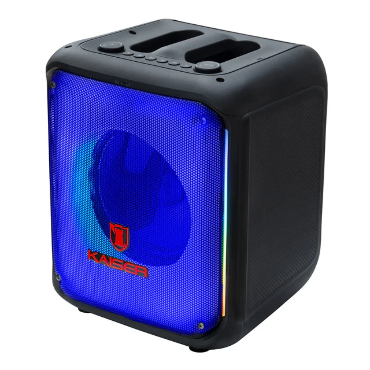 Bafle de Piso Kaiser KSW-3008 Flame 8" 1200W Recargable Luz Led Bluetooth.