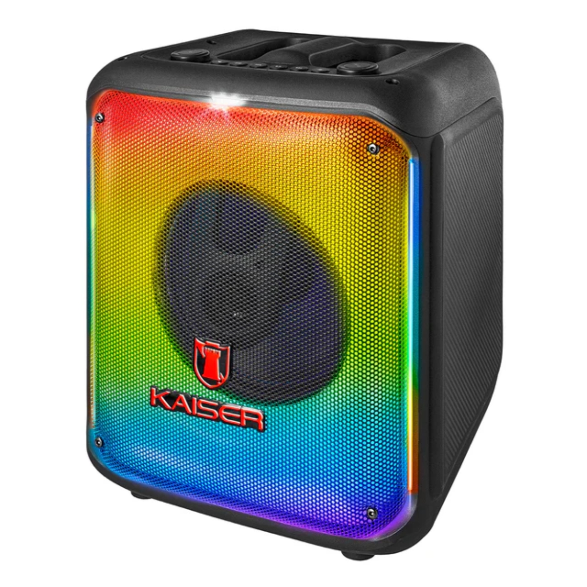 Bafle de Piso Kaiser KSW-3008 Flame 8" 1200W Recargable Luz Led Bluetooth.