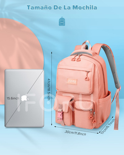 Mochila Escolar Viaje Bolsa Para Laptop 15.6 Inch Iforu 30l.