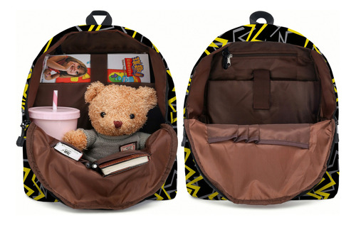 Mochila Escolar Infantil Pikachu De Gran Capacidad Con Estuche Para Bolígrafos.