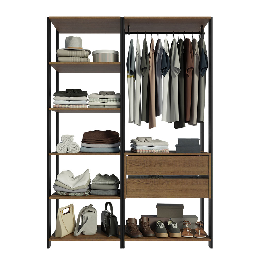 Ropero Closet Guardarropas Madesa Valencia 129cm MP.
