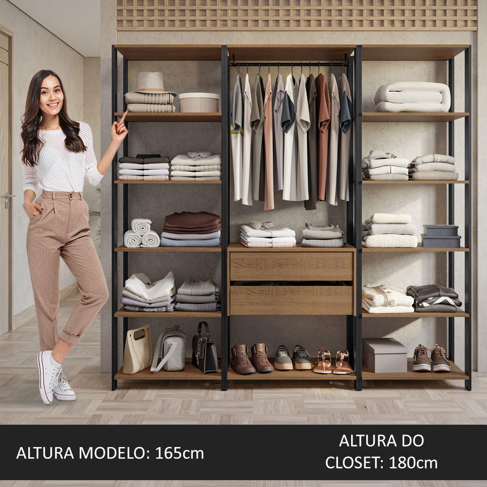 Ropero Closet Guardarropas Madesa Valencia 188cm MP 01