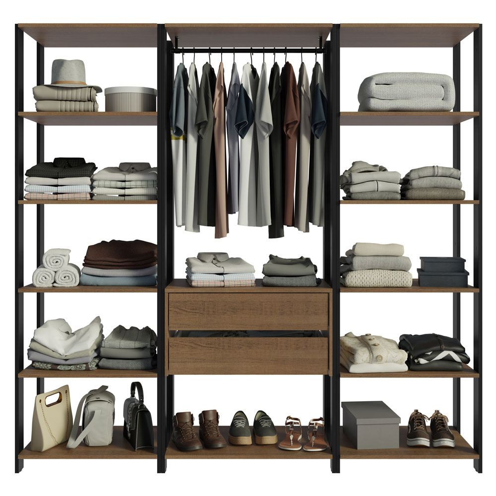 Ropero Closet Guardarropas Madesa Valencia 188cm MP 01
