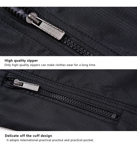 Chaqueta Casual De Negocios Cuello Levantado Para Hombre.
