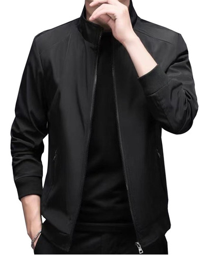 Chaqueta Casual De Negocios Cuello Levantado Para Hombre.