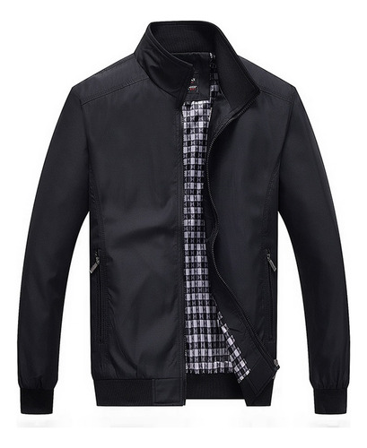 Chaqueta Casual De Negocios Cuello Levantado Para Hombre.