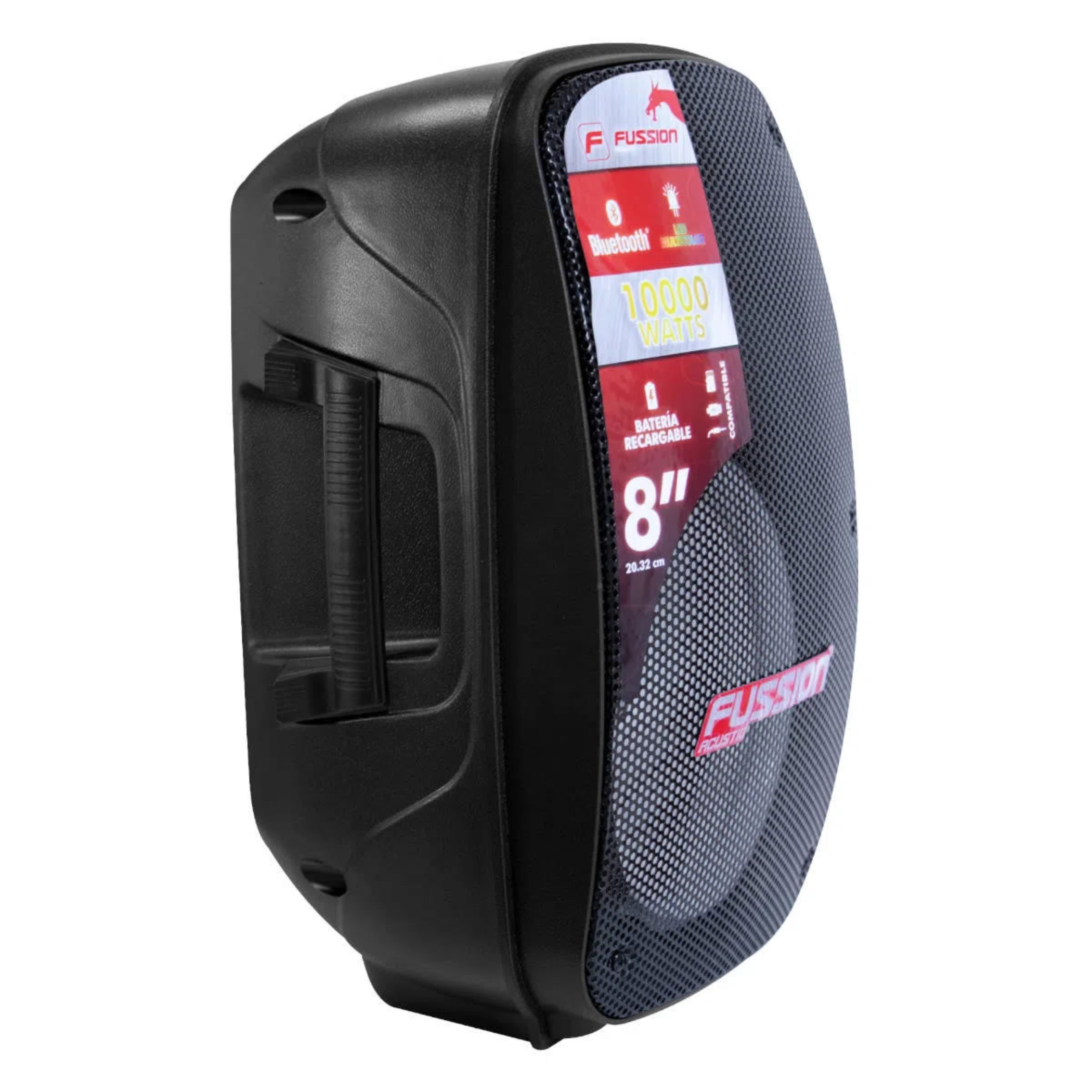 Bafle Recargable Bluetooth de 8 Pulgadas Fussion PBS-8024.