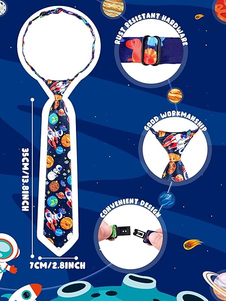 Corbata para el cuello para niños y niños, 3 unidades preatadas, corbatas ajustables para niños pequeños, para bodas, graduación, escuela.