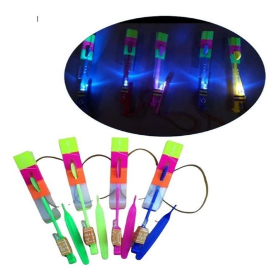 70 Flecha Luz Led Luminoso Liga Juguete Helicoptero Fiesta.