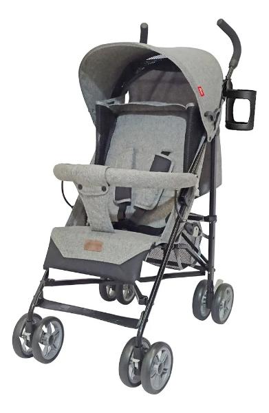 Carriola De Bastón Para Bebé D Bebé Aerostar Reclinable Gris