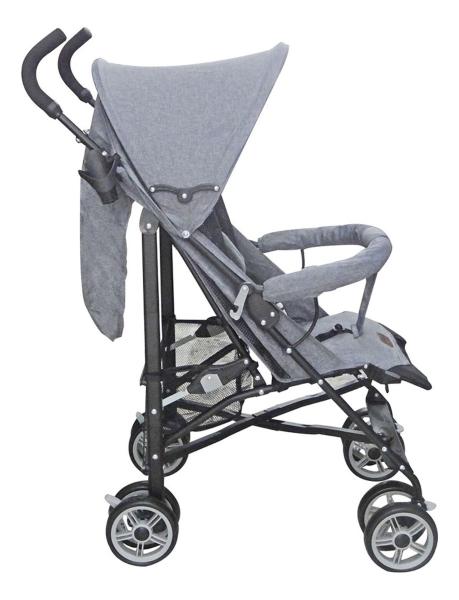 Carriola De Bastón Para Bebé D Bebé Aerostar Reclinable Gris
