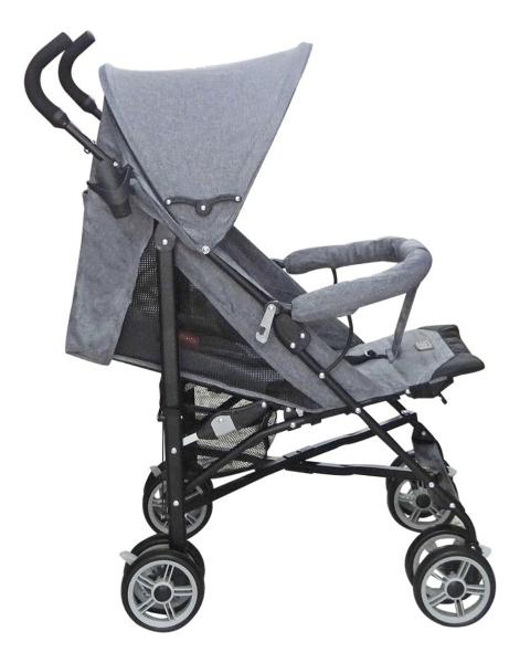 Carriola De Bastón Para Bebé D Bebé Aerostar Reclinable Gris