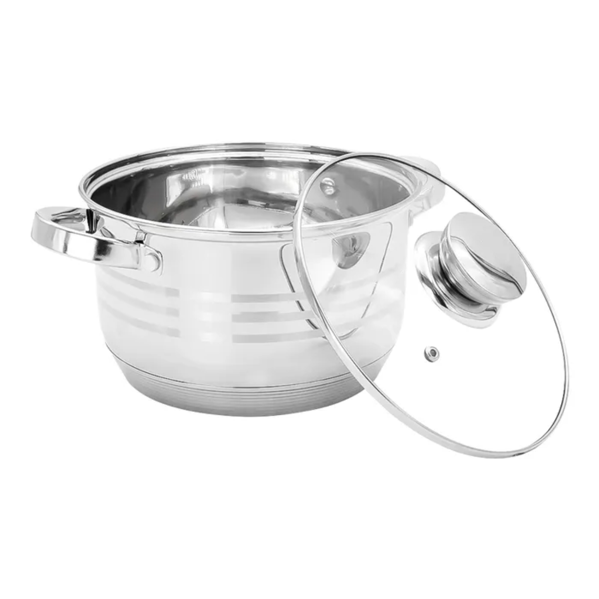 Batería de Cocina Qualité Importada 12 Piezas Acero Inoxidable Tapas Vidrio Templado.