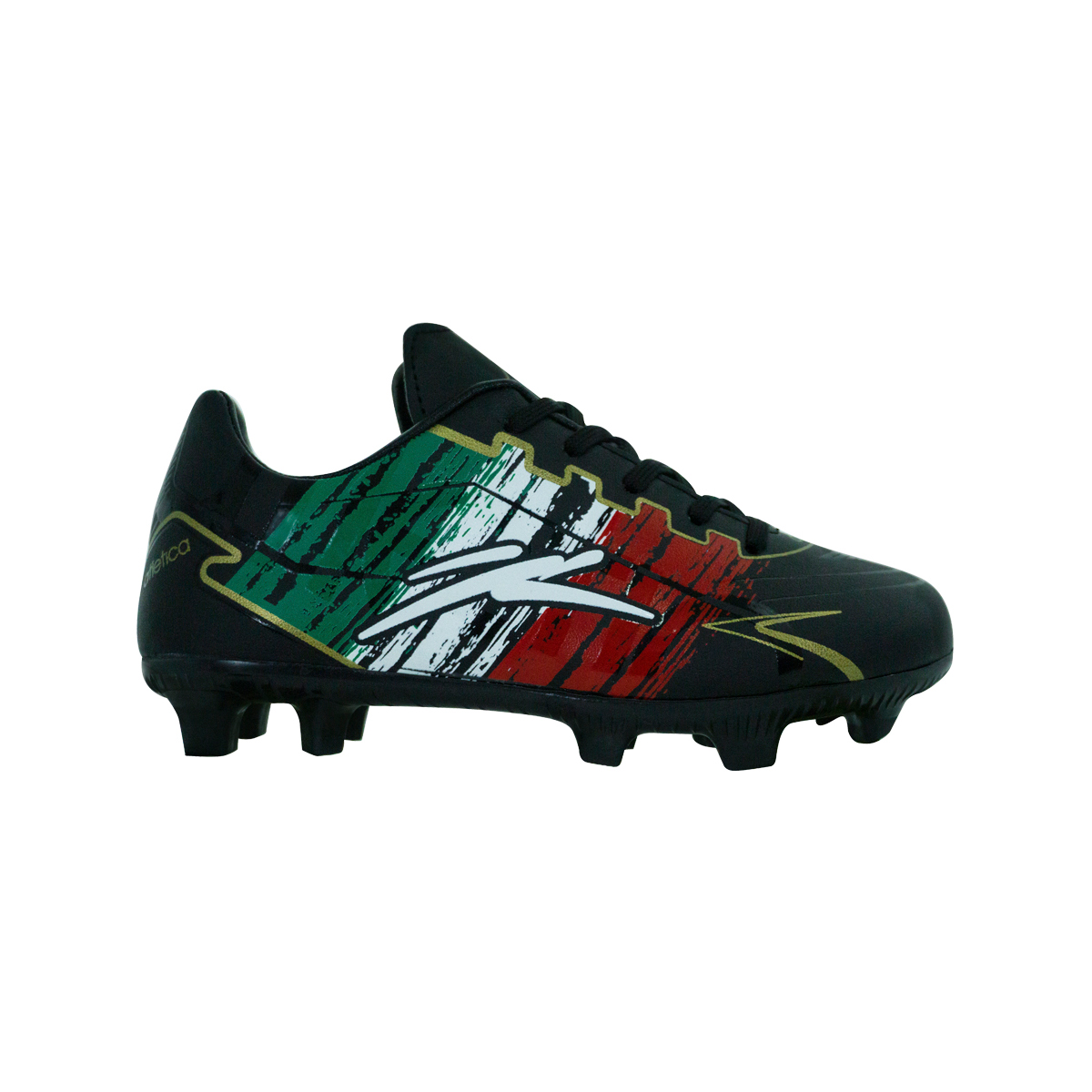 Tenis de Futbol Atletica 21220307 Tachos Niños Negro/Bandera.