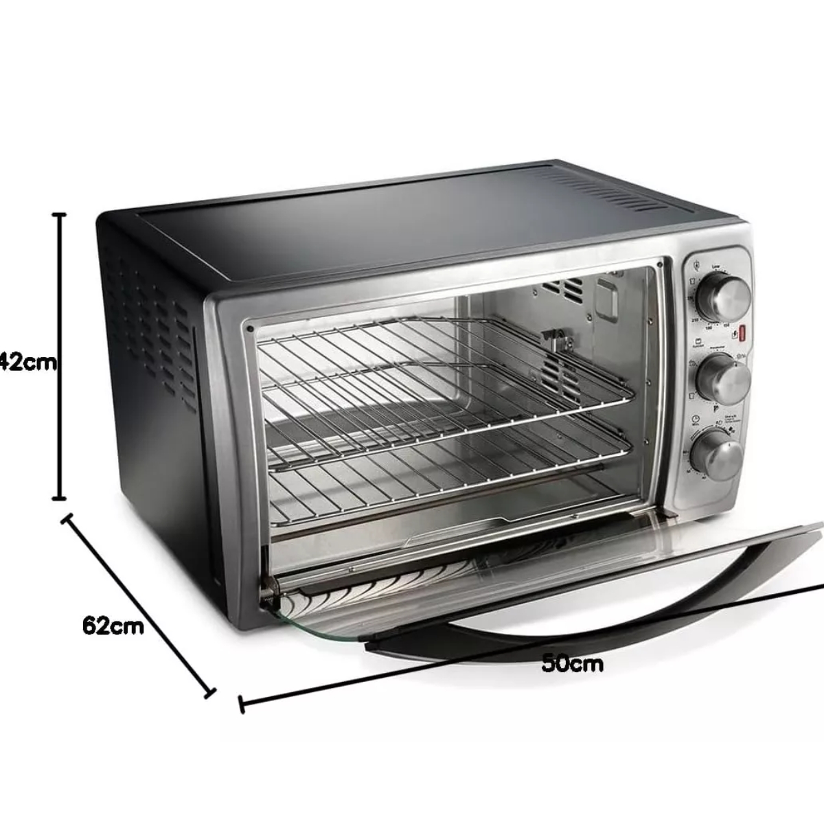 Horno De Mesa Eléctrico Oster Tssttvxxll 42l Gris 127v.