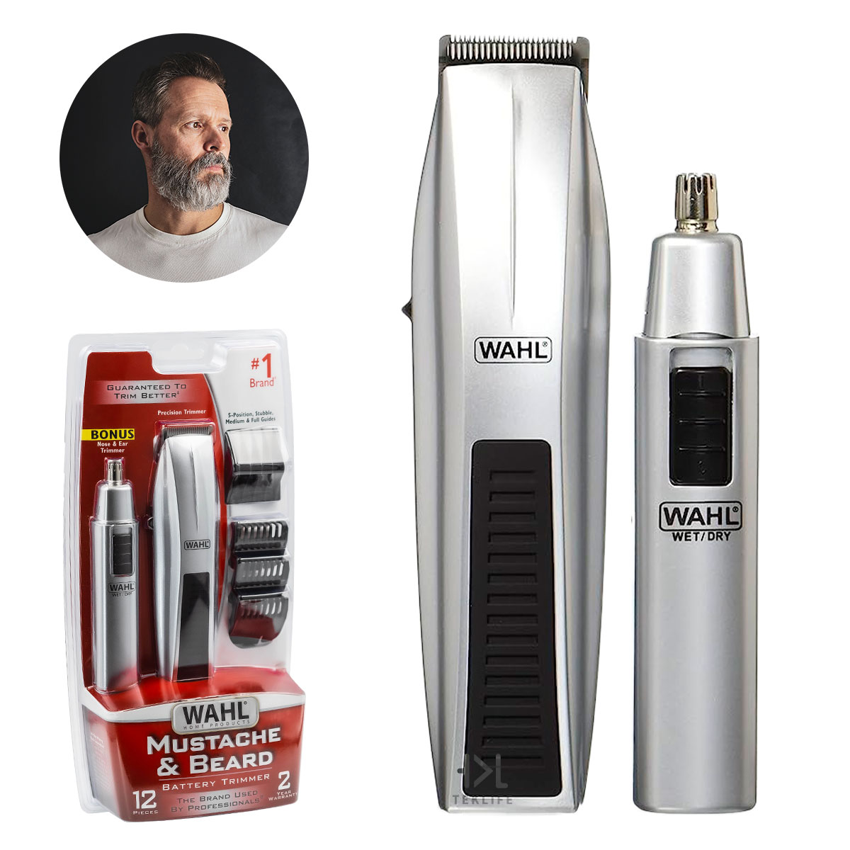 Cortadora Wahl Mustache Para Barba Bigote Nariz Inalambrica