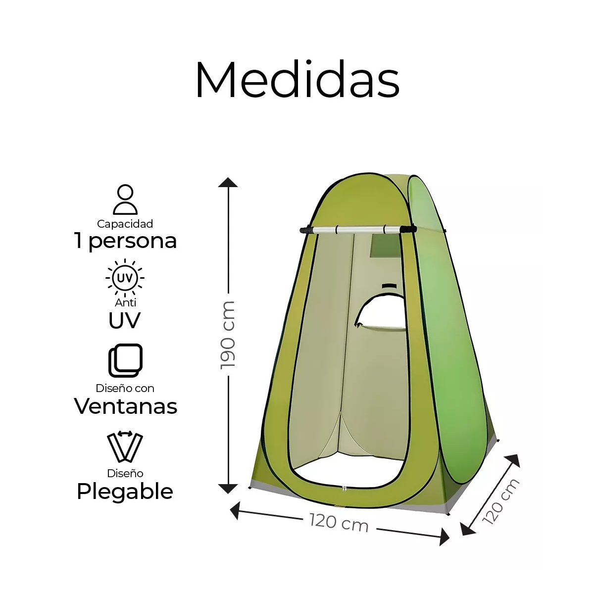 Casa De Campaña Privacidad Baño Portátil Ducha Cambiador.