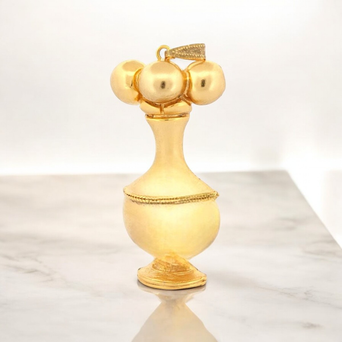 Dije Precolombino Poporo Quimbaya 7.8 Cm Joyeria M De Leon.
