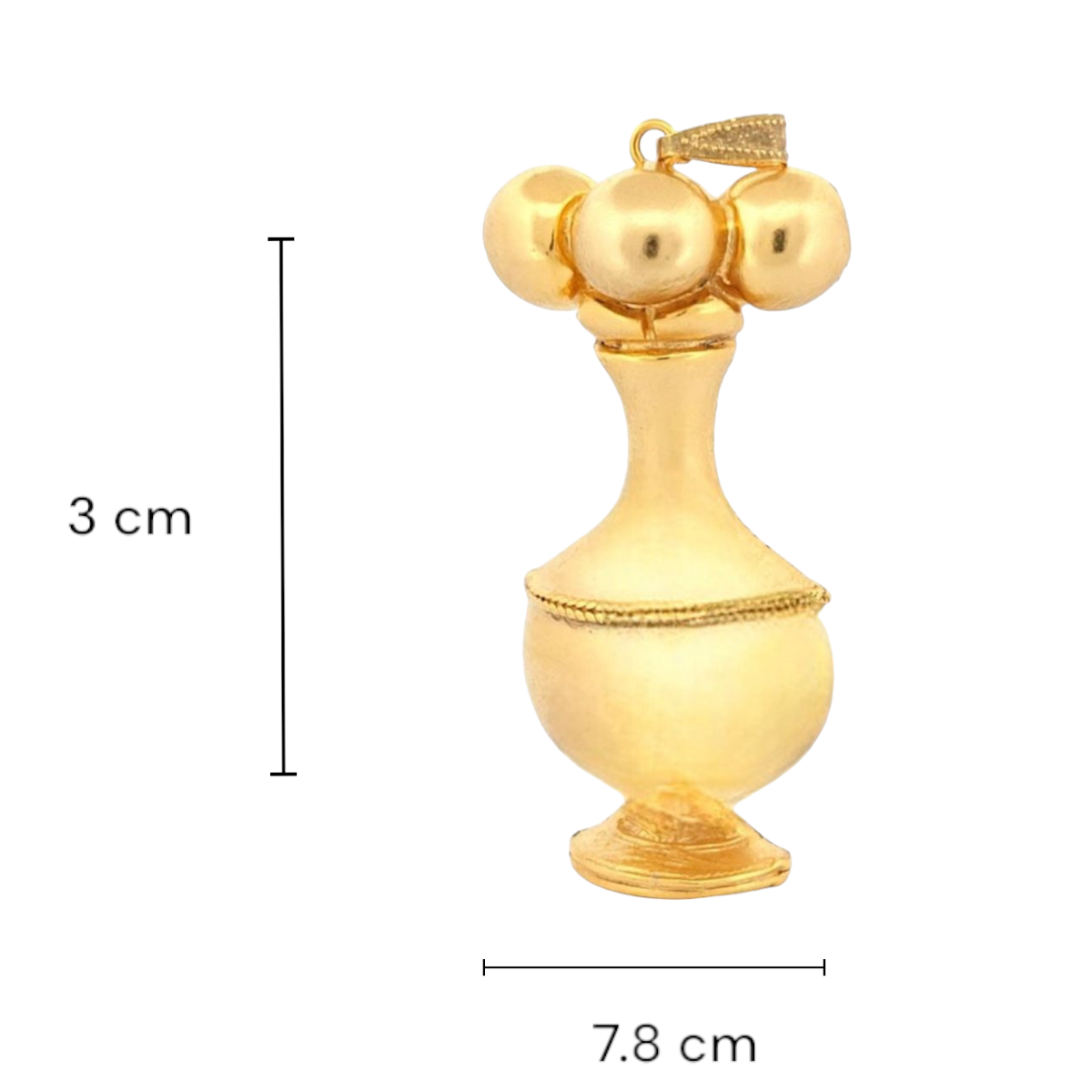 Dije Precolombino Poporo Quimbaya 7.8 Cm Joyeria M De Leon.