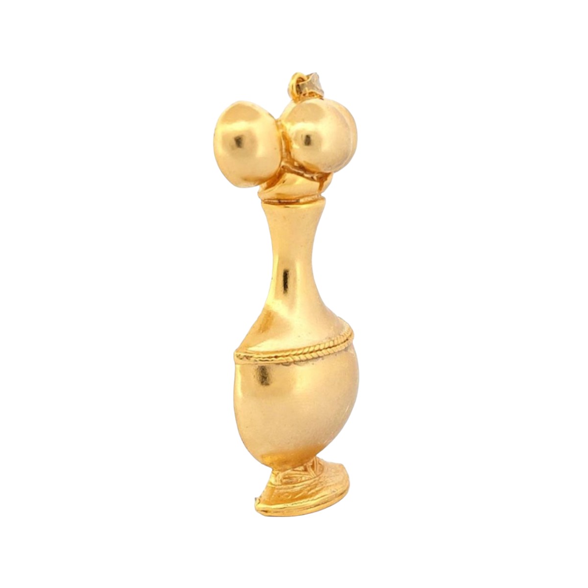 Dije Precolombino Poporo Quimbaya 7.8 Cm Joyeria M De Leon.
