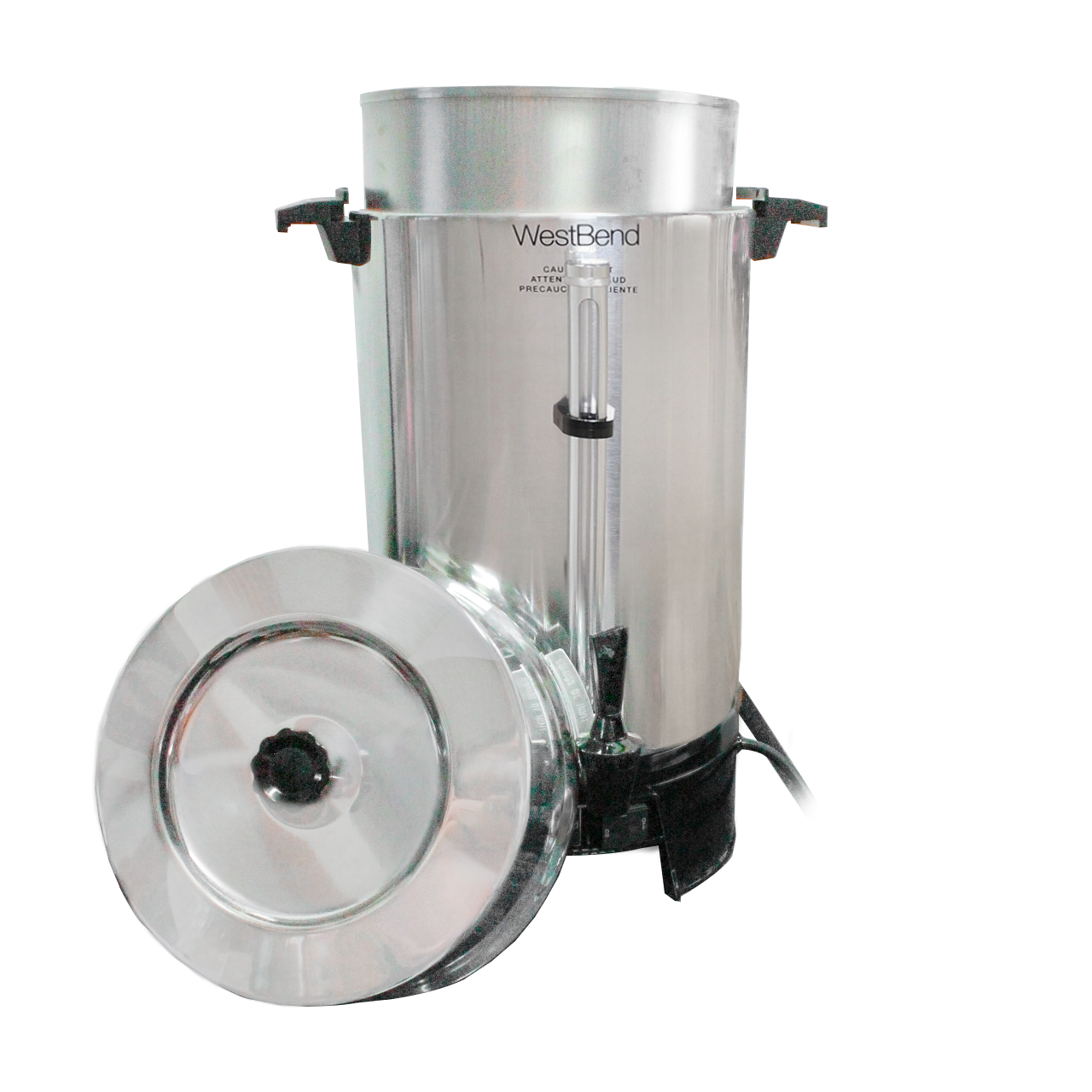 Cafetera Percoladora 100 Tazas de Grado Comercial en Aluminio West Bend 33600.